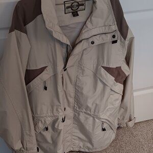 North End All Climate Wear Jacket Mens  Beige Full Zip Windbreaker